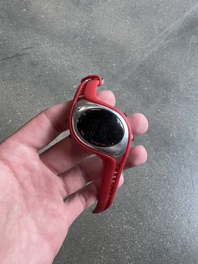 Pre-owned Nike Triax Timing Watch Red