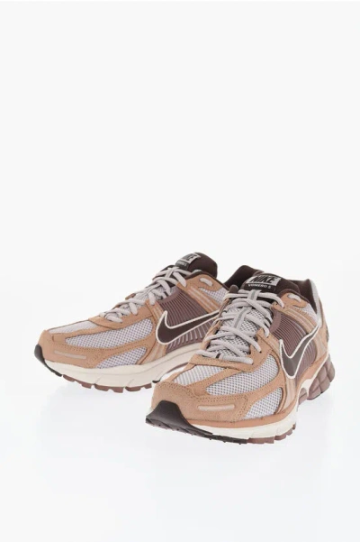 Nike Tricolor Mesh Zoom Vomero 5 Low-top Sneakers In Brown