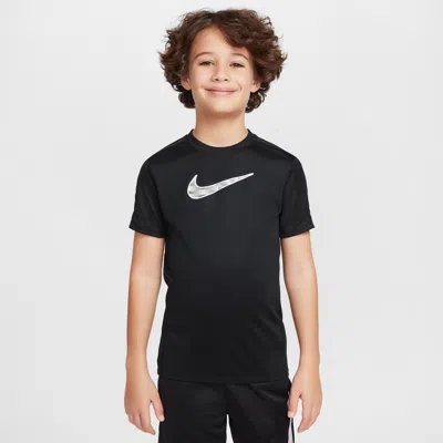 Nike Trophy23 Big Kids' Dri-fit Short-sleeve Top In Black