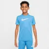 Nike Trophy23 Big Kids' Dri-fit Short-sleeve Top In Blue