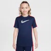 Nike Trophy23 Big Kids' Dri-fit Short-sleeve Top In Blue