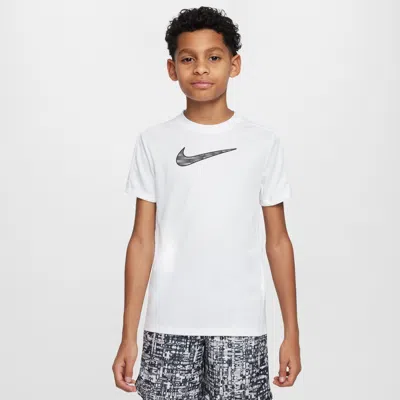 Nike Trophy23 Big Kids' Dri-fit Short-sleeve Top In White