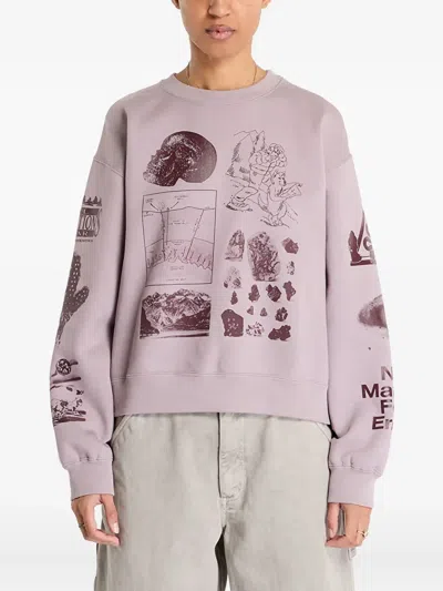 Nike Tuff Fleece Crew-neck Graphic Sweatshirt In Purple