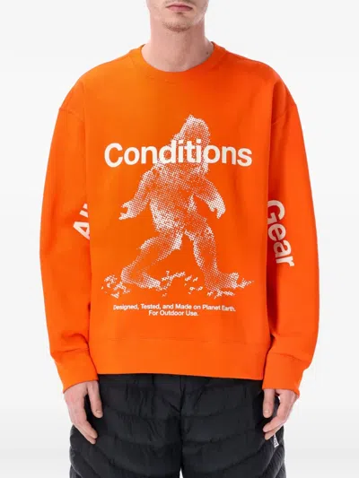 Nike Tuff Fleece Crew-neck Sweatshirt In Orange