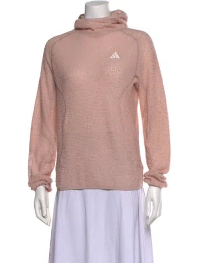 Pre-owned Nike Turtleneck Long Sleeve Sweatshirt W/ Tags In Pink