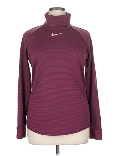 Pre-owned Nike Turtleneck Sweater In Burgundy