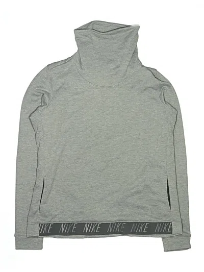 Pre-owned Nike Kids' Turtleneck Sweater In Gray