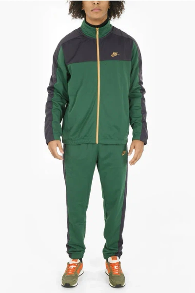 Nike Two-tone Joggers And Sweatshirt Set In Green