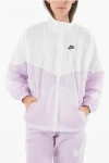 Nike Two-tone Nylon Windbreaker With Zip Closure