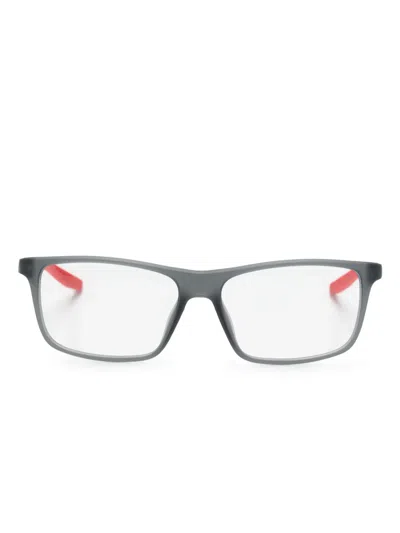 Nike Two-tone Rectangle-frame Glasses In Grey