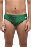 Nike Two-tone Swim Briefs With Embroidered Logo