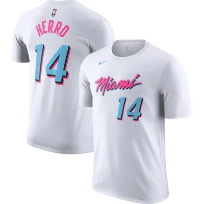 Nike Tyler Herro White Miami Heat City Vice Name & Number T-shirt