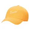 Nike U Nsw H86 Swoosh Wash Cap Athleisure Casual Sports Yellow In Orange