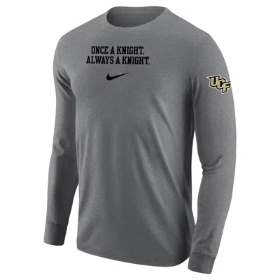 Nike Ucf  Men's College Long-sleeve T-shirt In Gray
