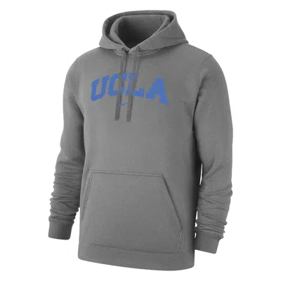 Nike Ucla Club Fleece  Men's College Pullover Hoodie In Grey