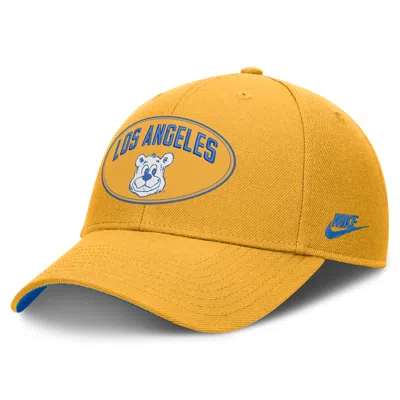 Nike Ucla Legacy Letter & Location Rise  Unisex Dri-fit College A-frame Adjustable Hat In Yellow