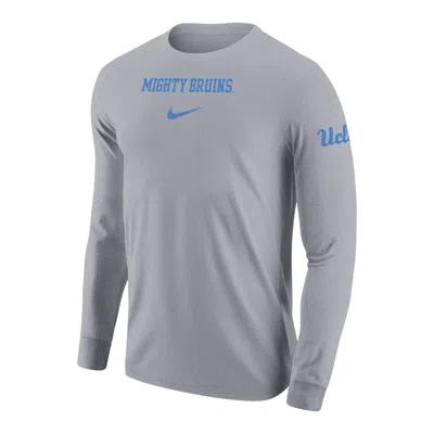 Nike Ucla  Men's College Long-sleeve T-shirt In Grey