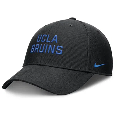 Nike Ucla Sideline Rise Practice  Men's College Adjustable Hat In Black