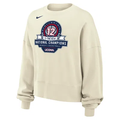Nike Uconn Phoenix Fleece  Women's College Crew-neck Sweatshirt In Neutral