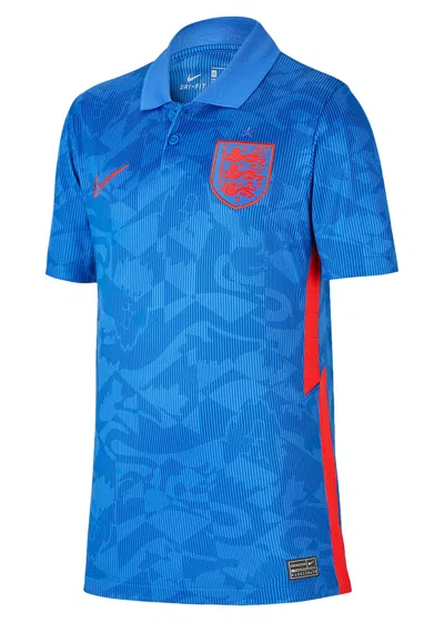 Pre-owned Nike Uefa Euro 2020 England Away Kids Jersey In Mega Blue Sport Royal