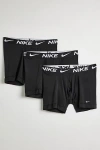 Nike Dri-fit Ultra Comfort 3-pack Boxer Briefs In Black