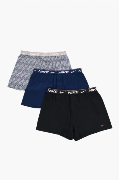 Nike Ultra Comfort Dri-fit 3 Pairs Boxers Set With Logoed Waist B