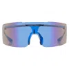 Nike Ultraviolet Mirror Shield Unisex Sunglasses  Echo Shield M Fd1884 414 67 In Blue