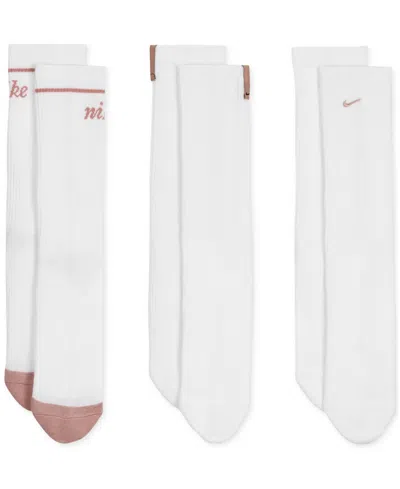 Nike Unisex 3-pk. Everyday Plus Cushioned Crew Socks In White