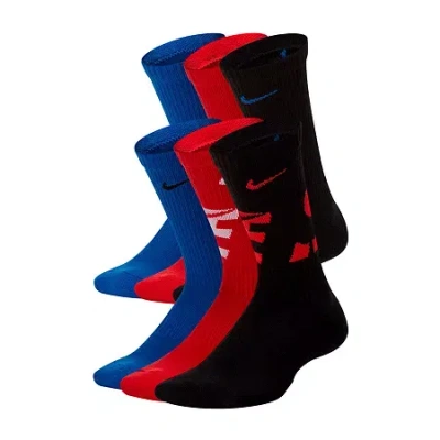 Nike Unisex 6 Pair Crew Socks In Multi