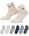 Nike Men's Everyday Plus Cushioned Training Ankle Socks (6 Pairs) In Mltclr