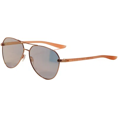 Nike Unisex 61 Mm Rose Gold Sunglasses In Brown