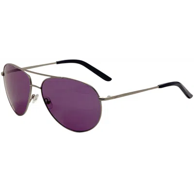Nike Unisex 61 Mm Silver Sunglasses In Purple