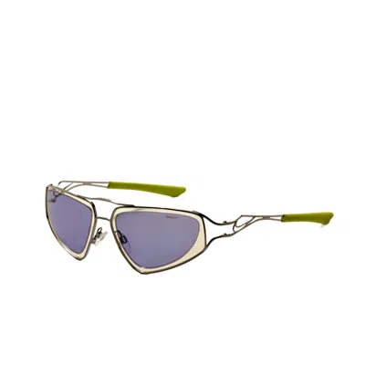 Nike Unisex 63 Mm Silver Sunglasses In Purple