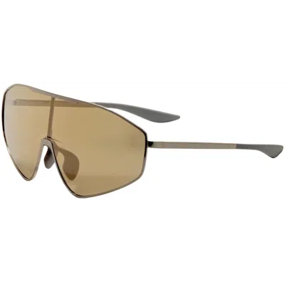 Nike Unisex 66 Mm Silver Sunglasses In Brown