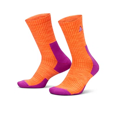 Nike Unisex  Acg Everyday Cushioned Crew Socks (1 Pair) In Orange