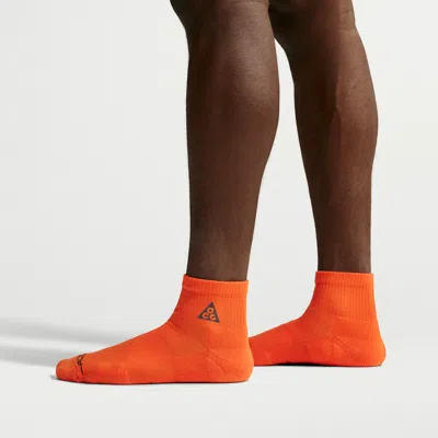 Nike Unisex  Acg Everyday Elevated Ankle Socks (1 Pair) In Orange