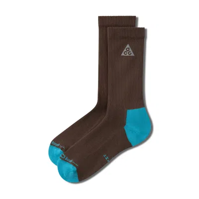 Nike Unisex  Acg Everyday Elevated Crew Socks (1 Pair) In Brown
