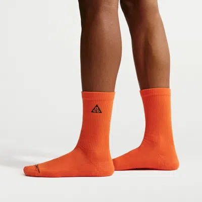 Nike Unisex  Acg Everyday Elevated Crew Socks (1 Pair) In Orange