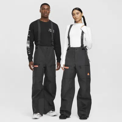 Nike Unisex  Acg Gore-tex "chena Vortex" Storm-fit Adv Bibs In Grey