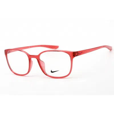 Nike 7026 Rectangular Propionate Frame Eyeglasses In Red