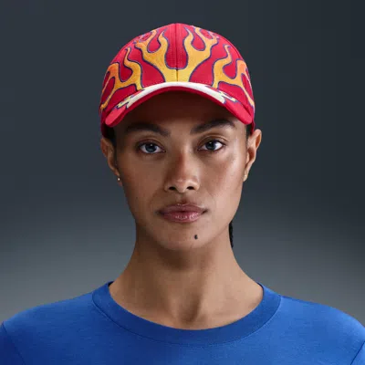 Nike Unisex Club Cap Structured Og Flame Cap In Red