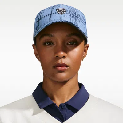 Nike Unisex Club Golf Tartan Cap In Blue