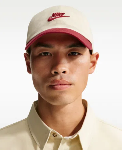 Nike Unisex Club Logo Embroidered Cap In White