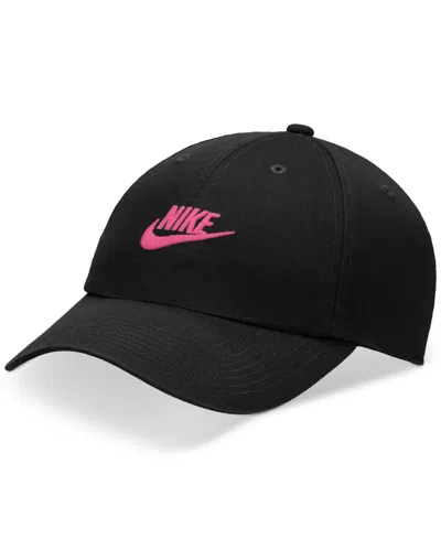 Nike Unisex Club Logo Embroidered Cap In Black,pink