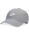 Nike Unisex Club Logo Embroidered Cap In Particle Grey,white