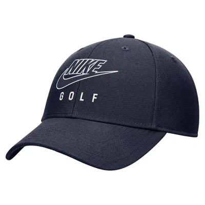 Nike Unisex Club Structured Dri-fit Golf Futura Swoosh Cap In Blue