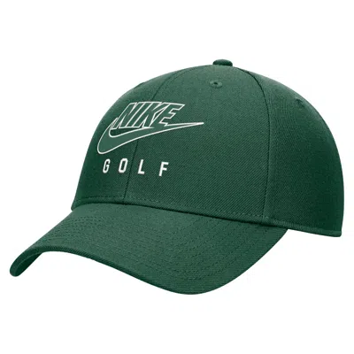 Nike Unisex Club Structured Dri-fit Golf Futura Swoosh Cap In Green