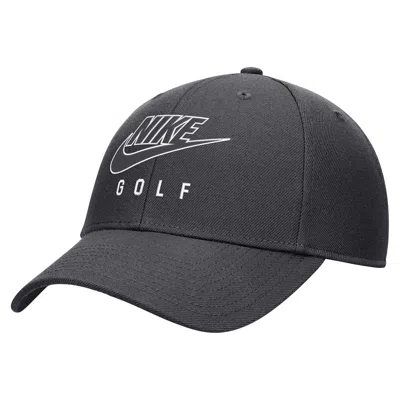 Nike Unisex Club Structured Dri-fit Golf Futura Swoosh Cap In Grey