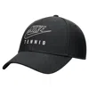 Nike Unisex Club Structured Dri-fit Tennis Futura Swoosh Cap In Black