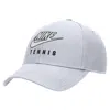 Nike Unisex Club Structured Dri-fit Tennis Futura Swoosh Cap In White